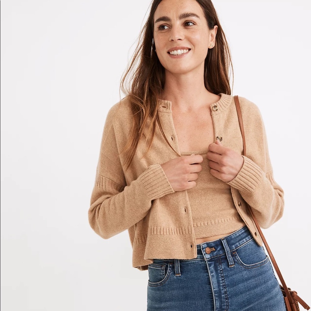 NWT! Madewell Clemence cropped cardigan sweater